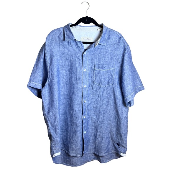 Tommy Bahama Other - Tommy Bahama Linen Button Up Shirt Men's Size Large Blue